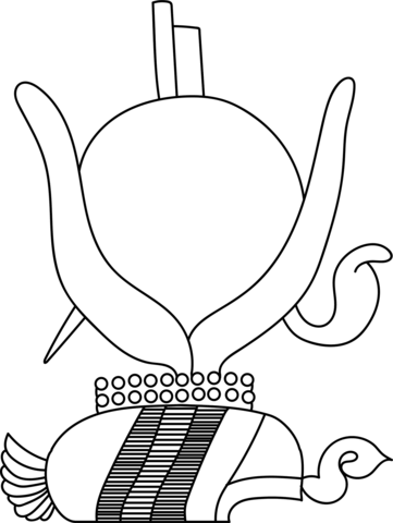 Top Of Coiffure Of The Goddess Isis Coloring Page